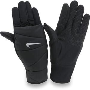 NWT Nike Womens Quilted 2.0 Running Gloves Black Lightweight Touchscreen M